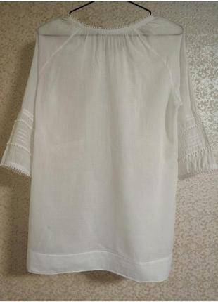Massimo dutti легка тонка блуза блузка сорочка  туніка вишивка бренд massimo dutti, р.40 оригінал2 фото