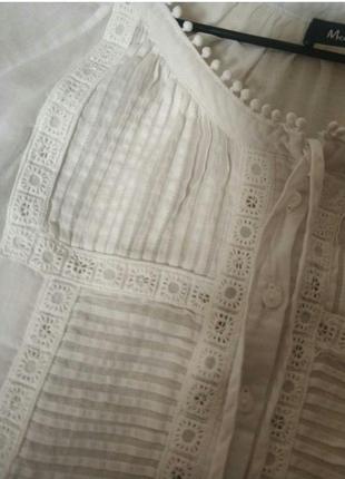 Massimo dutti легка тонка блуза блузка сорочка  туніка вишивка бренд massimo dutti, р.40 оригінал3 фото