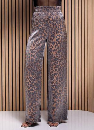 Леопардовые брюки-палаццо от s - до xl3 фото