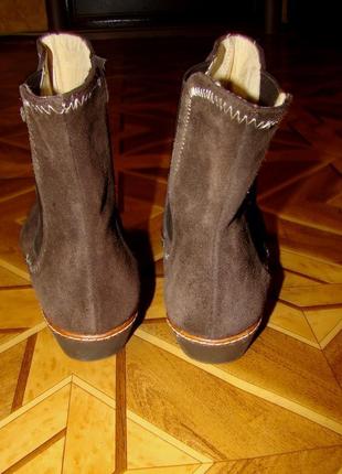 Новые демисезонные замшевые ботинки laura clement(р.41)3 фото