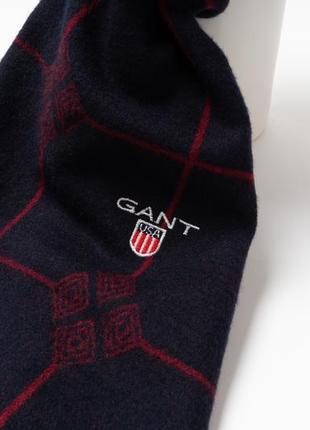 Gant dark blue cashmere scarf шарф8 фото