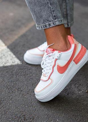 Nike air force white\coral 🍒 шикарные кроссовки 🍒найк еир форс наложенный платеж2 фото