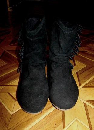 Демисезонные замшевые ботинки esmara (р.39)5 фото