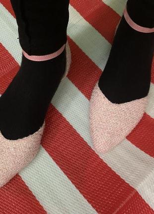 Бомбезные твидовые босоножки сандалии в стиле krush since 1970/цвет пудры2 фото