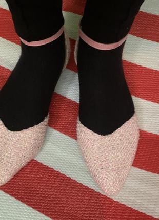Бомбезные твидовые босоножки сандалии в стиле krush since 1970/цвет пудры3 фото