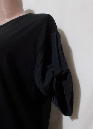 Блуза-топ черная вискоза-шелк оверсайз 'cos' 44-50р4 фото
