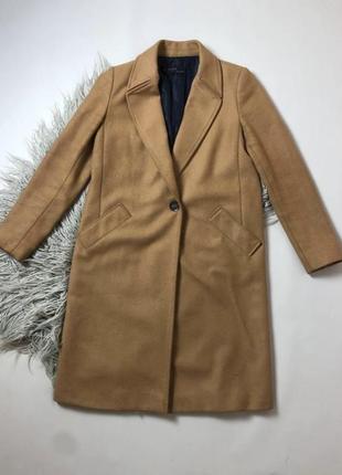 Пальто шерстяне весняне zara, пальто із шерсті, класичне пальто, бежеве пальто7 фото
