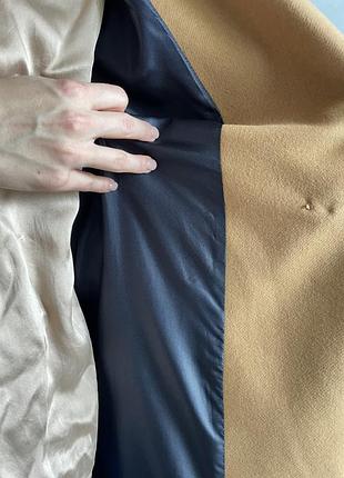 Пальто шерстяне весняне zara, пальто із шерсті, класичне пальто, бежеве пальто6 фото
