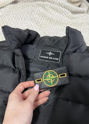 Чоловіча жилетка stone island чорна весна-осінь3 фото