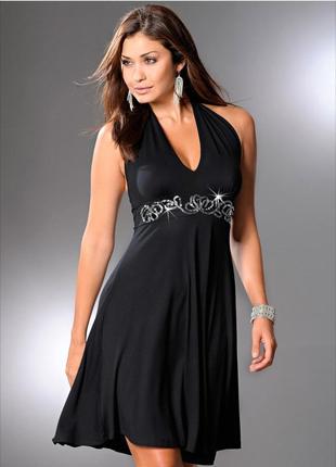 Красивое черное коктейльное платье р.44/46