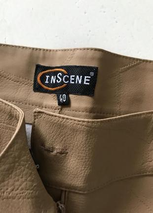 Штани із штучної шкіри прямі