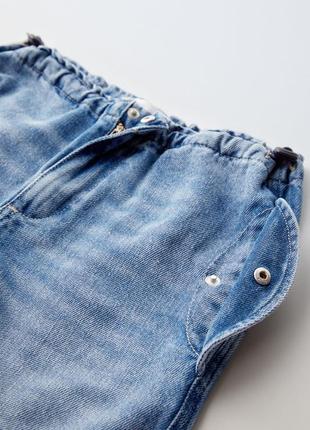 Zara фірмові джинси штани парашути карго зара на дівчинку брюки широкі джинсові оригінал3 фото