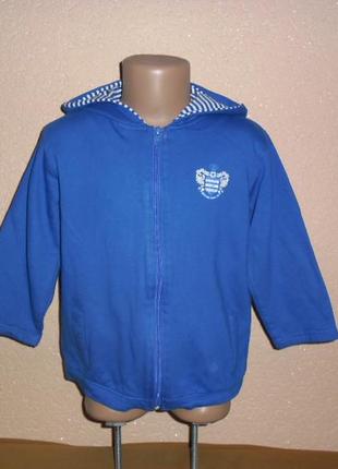 Кофта з капюшоном на блискавці для хлопчика 4-5 років, зріст 104-110см.