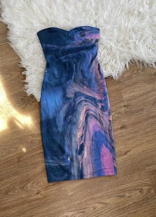 Сукня облягаюча з принтом космос motel rocks розмір s8 фото