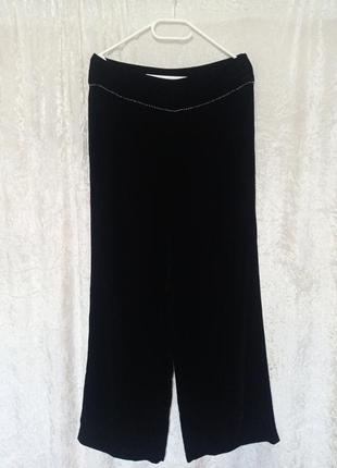 Шикарні велюрові оксамитовім брюки палаццо від бренду fransa.2 фото