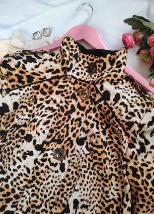 Леопардова жіноча вітровка легка куртка в ретро стилі5 фото