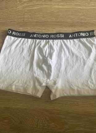 Класні труси, боксерки, котонові, чоловічі, в білому кольорі, від дорогого бренду: antonio rossi👌