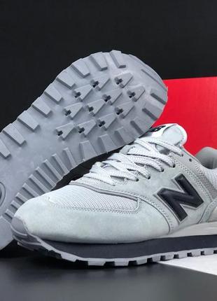 Мужские кроссовки new balance classic grey black 41-42-43-44-45-46 / замшеві кросівки для міста на повсякдення