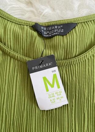 Зеленая блуза жатка primark размер m5 фото