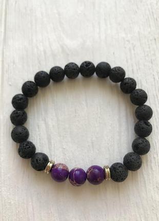 Браслет гумка намистинками