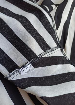 Красивая стильная комбинированная асимметричная юбка миди в полоску 100% вискоза8 фото