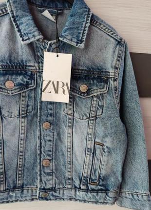 Нова джинсова куртка zara розм. 116 і 152 см.2 фото