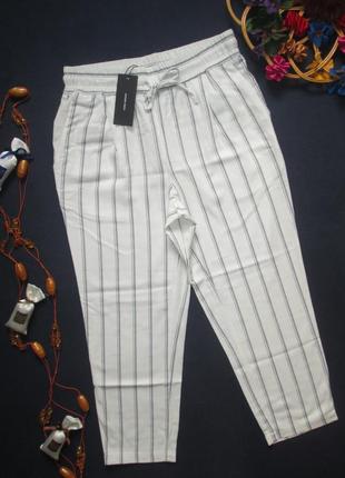 Чудові літні трендові штани в смужку льон, віскоза vero moda1 фото