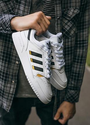 Adidas drop step “white\gold\balck” 🆕 мужские кроссовки адидас форум 🆕 белые/черные