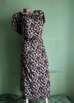 Сукня. плаття. papaya. 20розмір. великий розмір. леопардовий принт.8 фото