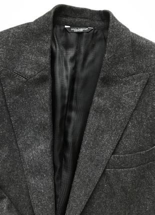 Шерстяной темно-серый пиджак dolce&gabbana sicilia8 фото