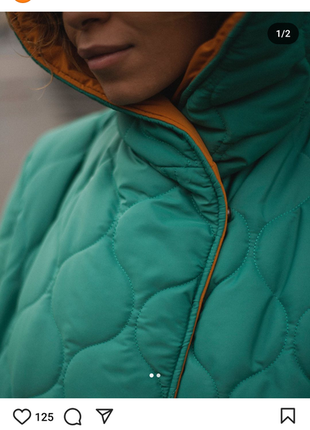 Тепле двостороннє зимове пальто яскравих кольорів4 фото