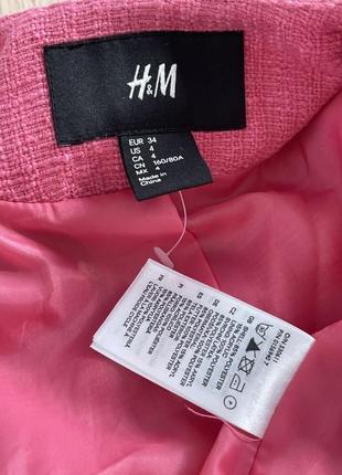 H&m жакет косуха твидовый розовый барби5 фото