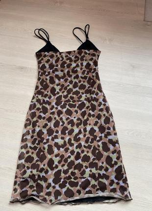 Актуальне плаття міні, леопардова сукня, по фігурі, сітчаста, стильна, модна6 фото