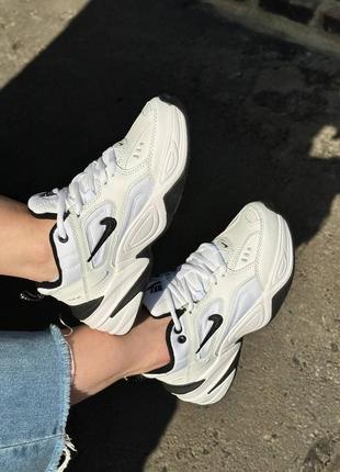 Кросівки nike m2k tekno white black білі жіночі / чоловічі