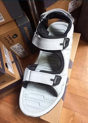 Мужские кожаные босоножки bona 776 z серые