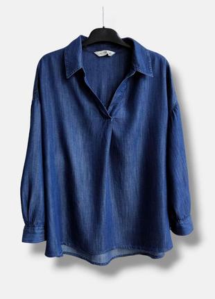 Джинсовая рубашка свободного кроя f&f.