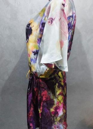 Чарівна шовкова сукня в яскравий принт модного бренду із швеції tiger of sweden5 фото