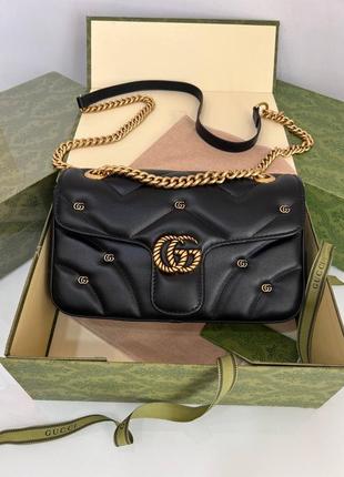 Gucci mormont кожаная сумка премиум5 фото