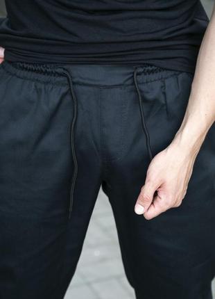 Крутые спортивные мужские штаны карго удобные повседневные демисезонные черные | спортивные брюки карго для9 фото
