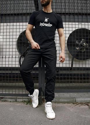 Крутые спортивные мужские штаны карго удобные повседневные демисезонные черные | спортивные брюки карго для2 фото