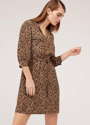 Платье рубашка леопардовый принт oysho4 фото