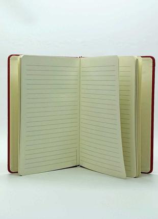 Блокнот с резинкой 75 листов красный линия 5603-1