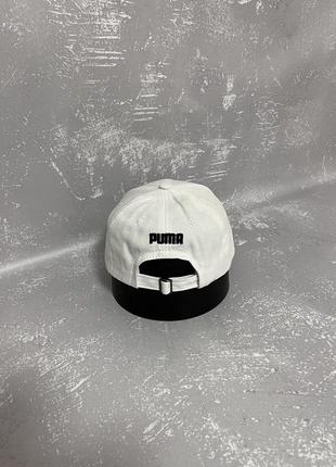 Біла кепка з вишивкою puma (пума)4 фото