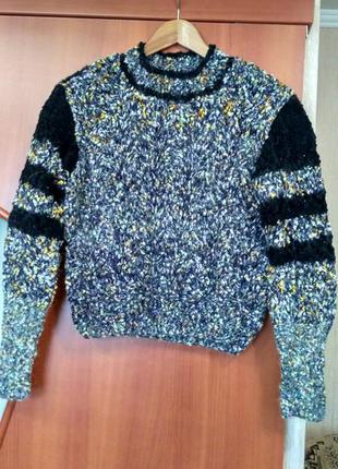 Свитер теплый, ручная вязка