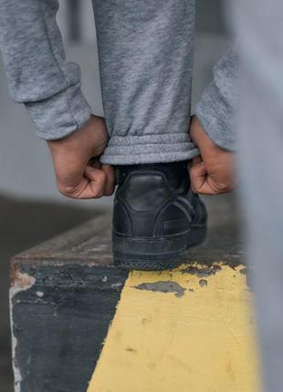 Стильные трикотажные спортивные мужские штаны удобные на каждый день серого цвета | спортивные трикотажные6 фото