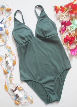Шикарный слитный купальник хаки в рубчик primark 03-24 🌺🌴🌺