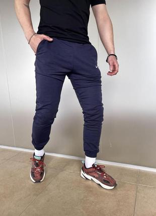 Модные трикотажные спортивные мужские штаны удобные весна осень лето синие | спортивные трикотажные брюки6 фото