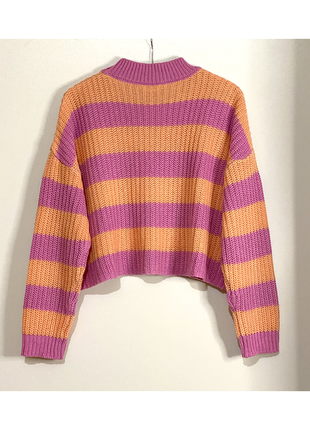 Eur 40-42 яскравий жіночий светр оверсайз короткий демісезонний3 фото