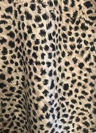 Шелковая блузка батал  в тигровый,анималистический принт.5 фото