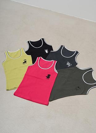 Майка на дівчинку-підлітка, широка бретель - з котиком